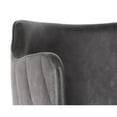 thumbnail image 5 of Maklaine 26.25" Faux Leather and Fabric Counter Stool in Roman Gray, 5 of 7