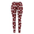 thumbnail image 3 of Gibobby Leggings deportivos mujer Leggings estampados cómodos informales para mujer Pantalones largos de yoga(Vino,M), 3 of 5