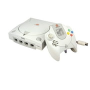 Restored Sega Dreamcast Video Game Console with Matching Controller White and Cables (Refurbished)