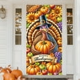 thumbnail image 4 of Fall Door Cover Thanksgiving Door Cover 2025 Fall Harvest Pumpkin Themed Porch Sign Festival Vertical Doors Banners Hanging Cloth For Party Front Door Wall Indoor Outdoor Decoration, 4 of 7