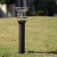 thumbnail image 3 of Black Stainless Steel Bollard Solar Light w/EZ Anchor, 3 of 4