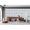 thumbnail image 2 of Dundee Deco 3D Wall Panels - Contemporary Geometric Paintable White PVC Wall Paneling for Interior Wall Decor, Pack of 5, Covers 13.5 sq. ft, 2 of 5