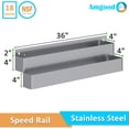 thumbnail image 3 of AmGood 36 in. Double Tier Stainless Steel Speed Rail Rack for Commercial Bars, NSF, 3 of 6