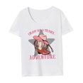 thumbnail image 4 of Camiseta para mujer, camisetas de verano, camiseta con cuello redondo para vacaciones, mochilero, senderismo SG, 4 of 8