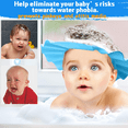 thumbnail image 2 of Baby Shampoo Shower Cap wash Bath Shield Visor Hat Adjustable Bathing tub Head Hair Rinser Protection Toddler and Kids (Blue), 2 of 8