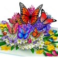 thumbnail image 4 of Tarjetas de felicitación con forma de ramo desplegable 3D con forma de mariposa CawrdWish, 4 of 7