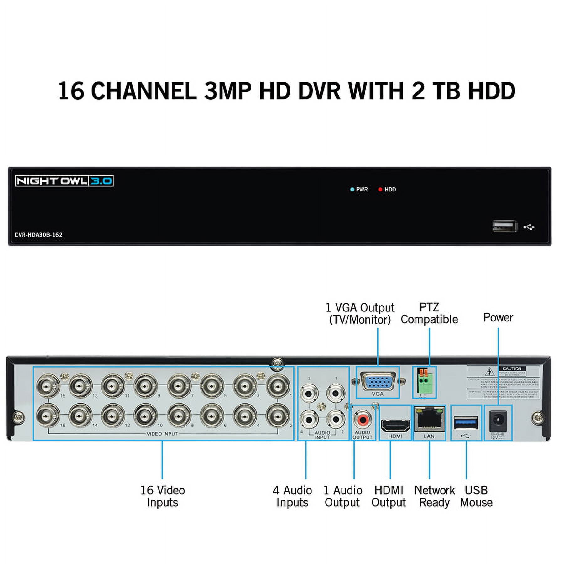 Night owl 16 channel extreme hd 3mp dvr 2025