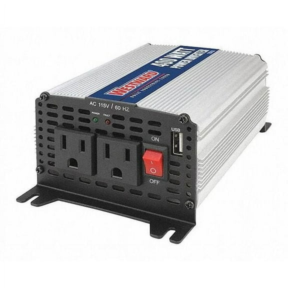Westward Inverter,400W Nominal Output,2 Outlets 54DC43
