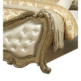 Acme Furniture Ragenardus Queen Bed, PU & Vintage Oak - Walmart.com