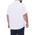 thumbnail image 3 of INSPIRE CHIC Outfit Men's Big & Tall with Chest Pocket Button Down Short Sleeve Business Shirts XL White, 3 of 5