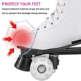 thumbnail image 4 of Women's Roller Skate Classic Double Row Skates with 4 Flash Wheels White Quade Skates for Indoor Outdoor Beginer,7.5, 4 of 12