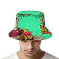 thumbnail image 4 of Es un Mundo Grande Grande Sombrero bucket para adultos, gorra de protección solar, sombrero de pescador plegable para viajes al aire libre, pesca y actividades de verano, 4 of 6
