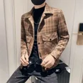 thumbnail image 4 of Chaquetas de lana y mezclas para hombre Abrigos ajustados de alta calidad para hombre Marcas originales Ropa estética barata Oferta Reseñas coreanas Muchas, 4 of 5