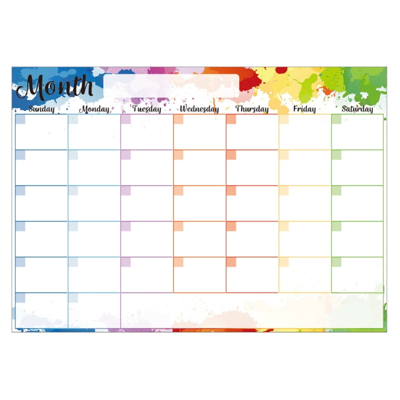 SUNRI Soft Magnetic Whiteboard Monthly/Weekly Schedule Self-discipline Soft Whiteboard Message Schedule for Home Office Fridge