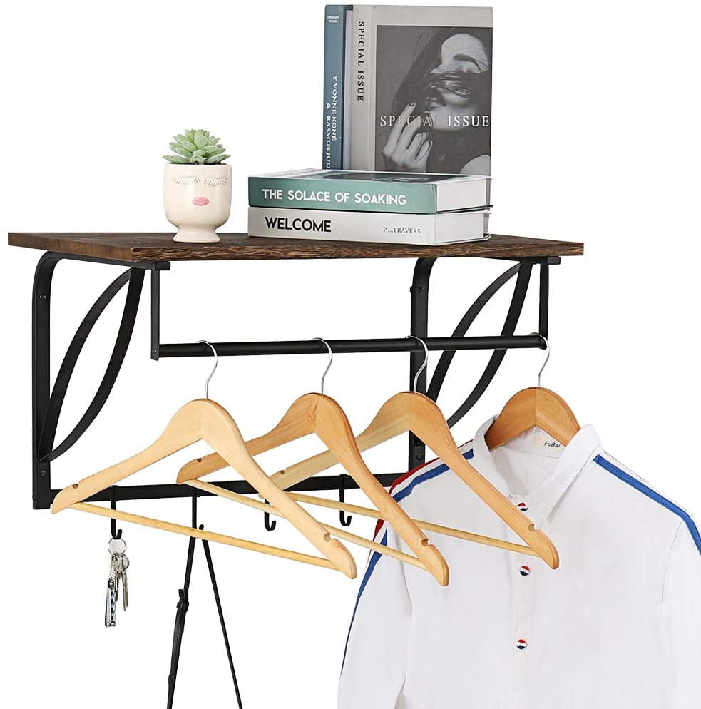 mounted coat rack with shelf