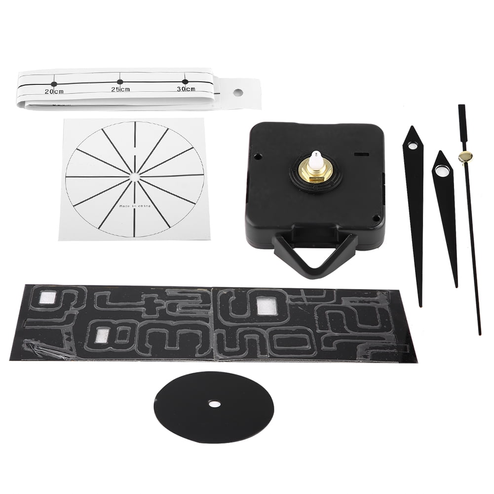 DIY Large 3 D Modern Wall Clock, Frameless, Non Ticking for Living Room Black