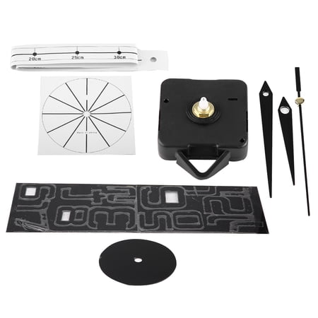 DIY Large 3D Modern Wall Clock, Frameless, Non-Ticking for Living Room - Black