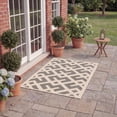 thumbnail image 3 of Safavieh Courtyard Alvin Geometric Indoor/Outdoor Area Rug, Gray/Bone, 4' x 5'7", 3 of 12
