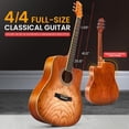 thumbnail image 3 of Pyle Steel String Acoustic Guitar Kit, 41" Full Size Cutaway with Ashtree Top, Open Pore Finish, Premium Accessory Set with Armored Gig Bag, Cherry Burst Matte, 3 of 7