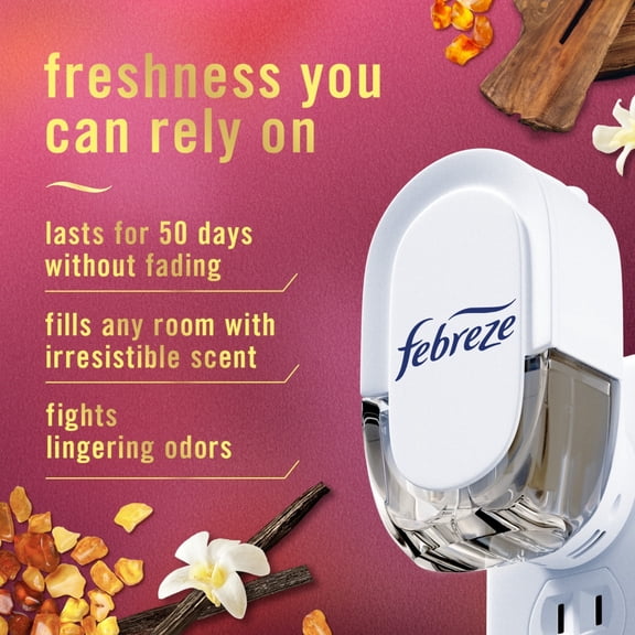Febreze Plug In Air Freshener Odor-Fighting Scented Oil Refill Linen & Sky Scent Refills 3 ct - Pack of 1