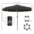 thumbnail image 3 of Outsunny 8.5 ft Outdoor Patio Umbrella with Tilt and Crank for Deck Garden, 3 of 10