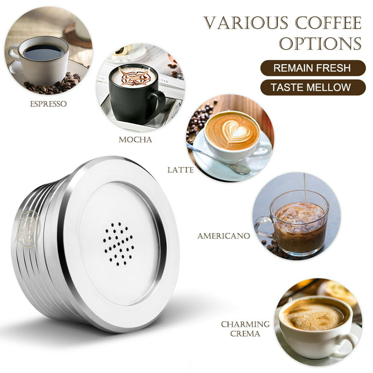 Suzicca Stainless Steel Reusable Coffee Capsules Reusable Coffee Capsule  Cup Filter Compatible with Delta Q 