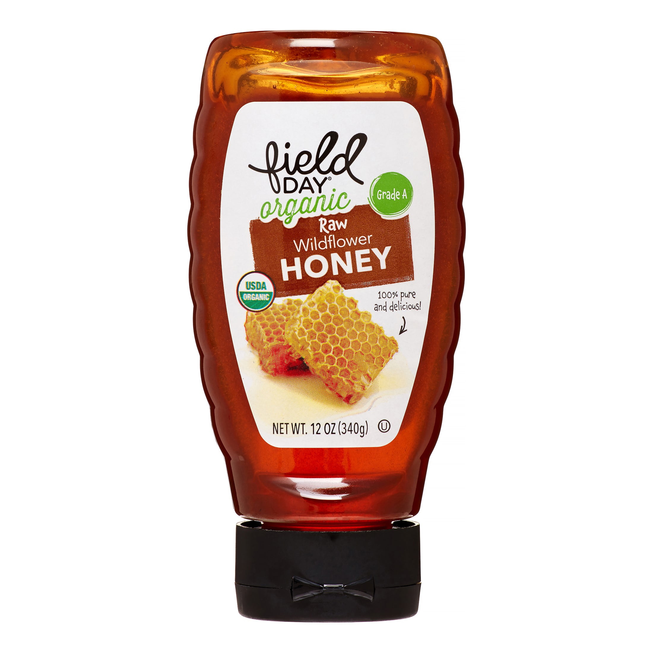 Field Day Organic Honey, Raw Wildflower, 12 Oz