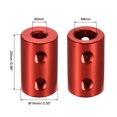 thumbnail image 3 of 5mm to 8mm Bore Rigid Coupling 25mm Length 14mm Diameter Aluminum Alloy Shaft Couplers Connector Red 4pcs, 3 of 3