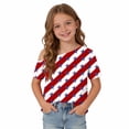 thumbnail image 6 of ITSAME Girls 4th of July T-Shirts Independence Day One Shoulder Tops Kids Patriotic Graphic Tee Multicolor Size 7, 6 of 9
