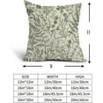 thumbnail image 5 of Olive Green Floral Pillow Covers 20x20 Set of 2 Botanical Print Vintage Spring Flower Plant Cream Decorative Throw Pillow Cases Outdoor Farmhouse Cushion Covers Decor for Sofa Couch Bed, 5 of 6
