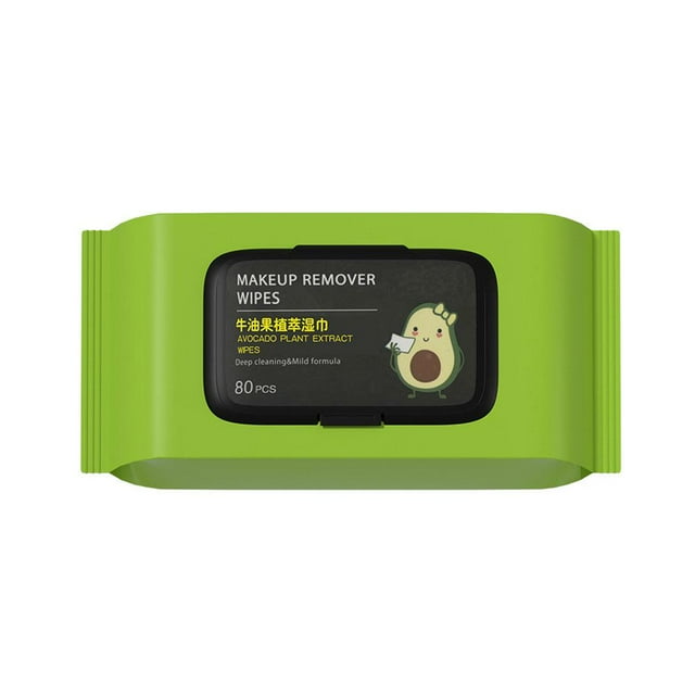 Avocado Makeup Remover 12/60/80 Pcs Plant Essence Water Disposable Wipes Deep Cleaner
