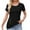 Black, variant on UAMVSH Women's Short Sleeve Crew Neck T Shirts Summer Ribbed Knit Slim Basic Solid Color Tee Tops