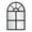 Black, variant on DOLITY Arched Window Mirror Convenient Entry Mirror for Kitchen Bedroom Living Room White