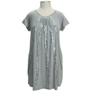 Women's Plus Sequin Jersey A-Line Tunic Dress