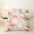thumbnail image 2 of Homewish Kawaii Bowknot Ghost Twin Duvet Cover for Kids, Halloween Pumpkin Bat Web Twin Bedding, Pink Reversible, 2pcs, 1 Duvet Cover and 1 Pillowcase, 2 of 6