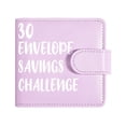 thumbnail image 1 of Portable 30 Envelope Challenge Binder Fashion Practical Savings Book Large Capacity Reusable Pu Cash Deposit Book Save Money, 1 of 8