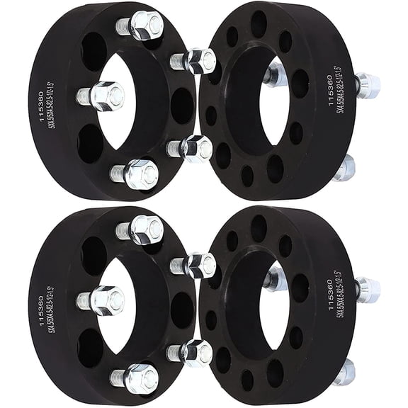 cciyu 5x114.3 Wheel Spacers 5 Lug 82.5mm 1.5" 5x4.5 to 5x4.5 for Je-ep Wrangler for Cherokee Liberty for Ford Ranger Crown Victoria Mustang Edge Explorer for Lincoln Town Car with 1/2"x20 Studs