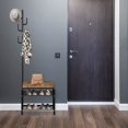 thumbnail image 3 of Coat Rack Multifunctional Shoes Storage Hall Tree with Shoe Bench Storage Shelf Organizer with 5 Hooks Metal Standing Coat Rack for Entryway Hallway Bedroom - -, 3 of 7