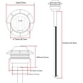 thumbnail image 2 of Paquete mixto de 3 luces LED de posición laterales redondas de 3/4 de pulgada, 10 ámbar, 10 rojas y 10 blancas, montaje empotrado para remolque, camión, barco, autobús, a prueba de golpes, 12 V CC, 2 of 5