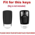 thumbnail image 2 of Key Fob Cover Compatible with Fit for Audi A4 A3 Q3 Q5 Q7 TT TTS RS3 S4 S3 A1 S6 RS4 RS6 Q2L ABS Smart Remote Key Case Keychain Case Holder Protector,Short-keychain-brown, 2 of 6