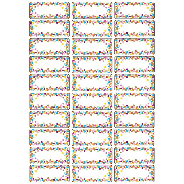 ASHLEY PRODUCTIONS MAGNETIC NAMEPLATES CONFETTI 30 PCS