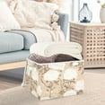 thumbnail image 5 of Classy Chrysanthemum on Beige Large Storage Bins with Linen Collapsible Lid Storage Box 16.7 x 12.6 x 11.8in, 5 of 7