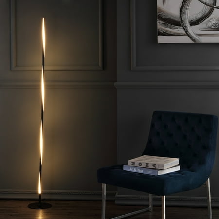 Pilar 63.75" LED Integrated Floor Lamp, Black
