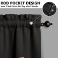 thumbnail image 3 of 2 Piece Set Kitchen Curtains Small Short Cafe Window Curtains Rod Pocket Bathroom Tier Window Treatment Drapes 27.5x36inch, 3 of 4