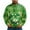 Dark Green, variant on Men's St Patrick's Day Henley Sweatshirt Long Sleeve Pullover Clover Graphic Top