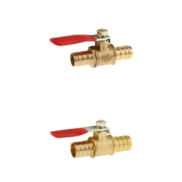 2 Unids 1/4 '' Válvula De De Latón Cierre Drenaje Gallo Puerto Completo Rojo