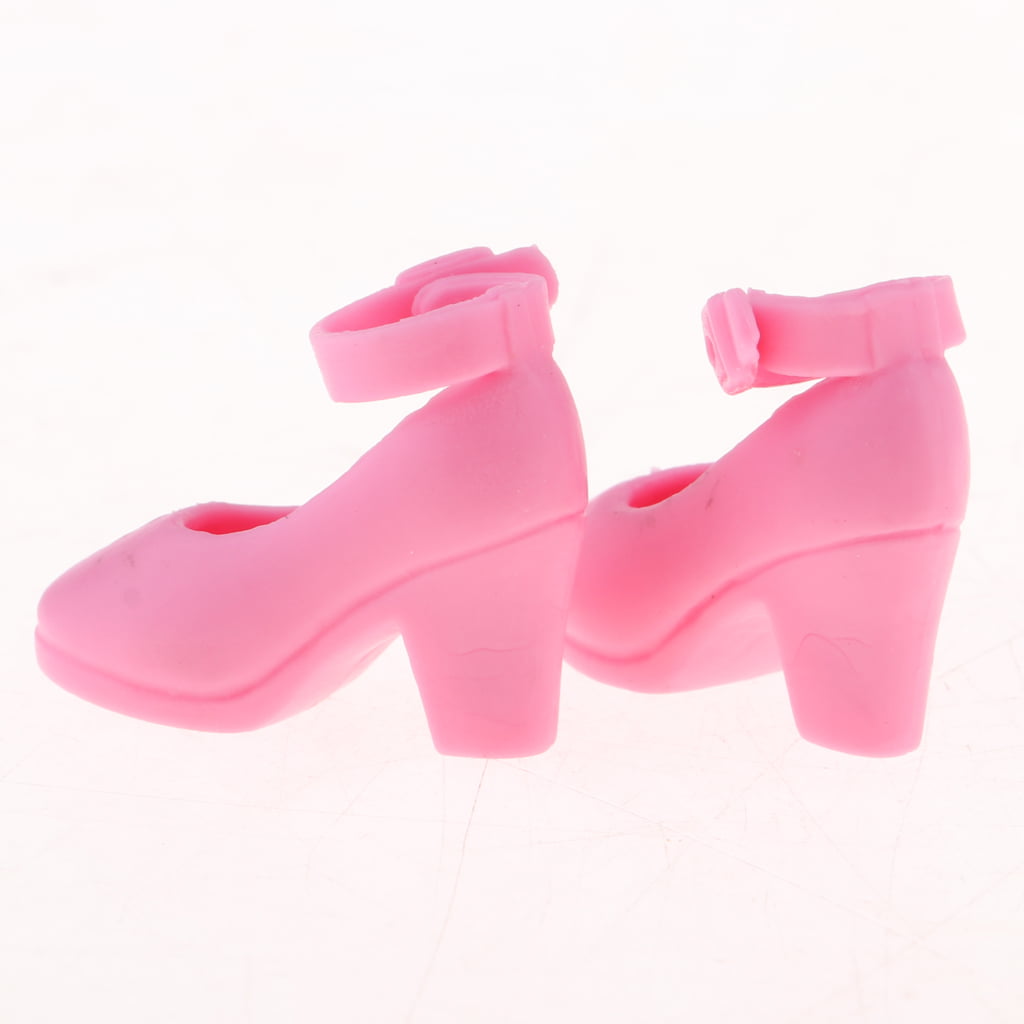 Fashion Shoes For Blythe Dolls 1:6 Pink Wedge Heel Shoes For Licca Doll House 
