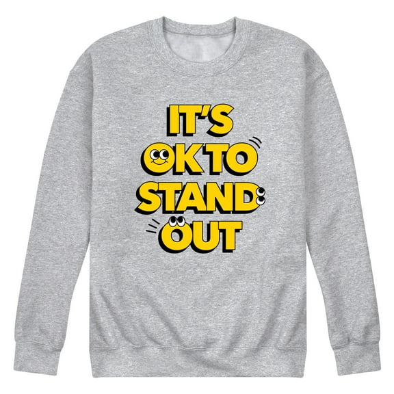 Instant Message - Okay To Stand Out - Men's Crew Neck Fleece Pullover