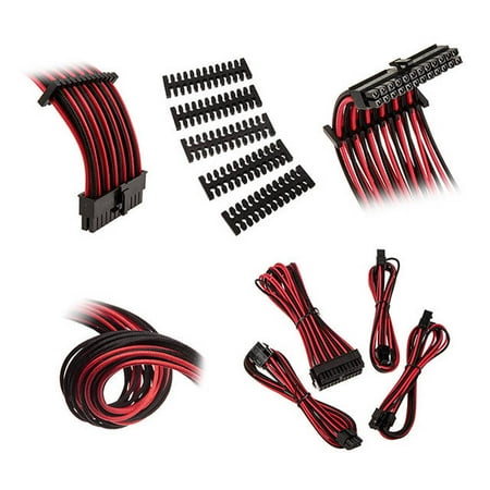 Extension Cable Kit - Bitfenix Alchemy 2.0 Extension Cable Kit - Black/ Red (BFX-ALC-EXTKR-RP)