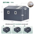 thumbnail image 2 of JULY'S SONG 10x10FT Outdoor Storage Shed, Metal Shed with Sliding Door for Backyard, Patio, Heavy-Duty Steel Storage Sheds with Lockable Door for Outside, Black, 2 of 9
